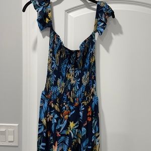Navy floral maxi dress